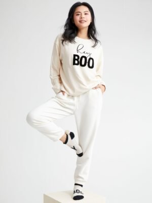 Shiraleah Hey Boo Sweatshirt. Putty