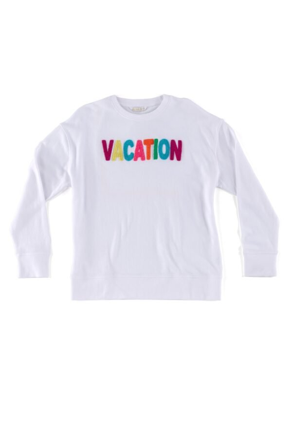 Shiraleah Vacation Sweatshirt. White