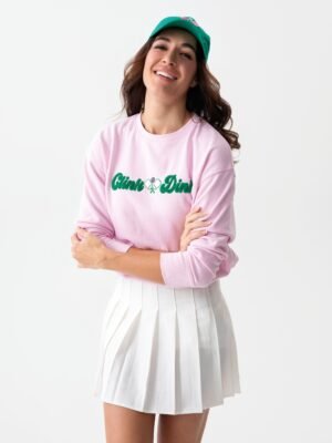 Shiraleah Clink & Dink Sweatshirt. Pink